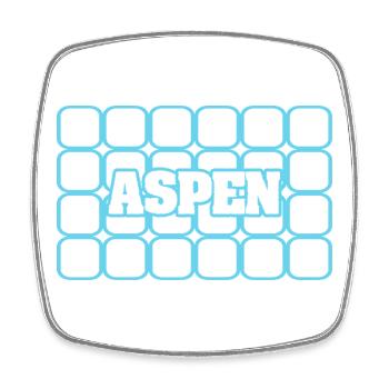 Man's name: Aspen - Square fridge magnet - white - Front