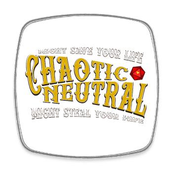 Chaotic Neutral - Square fridge magnet - white - Front