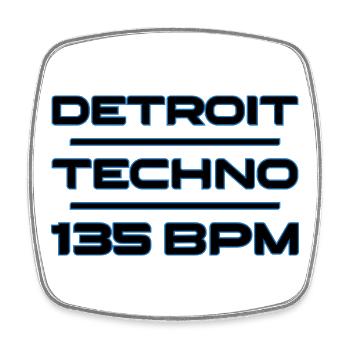 Detroit Techno 135 BPM - Square fridge magnet - white - Front