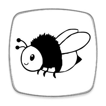 personalisiertes Bienen T-shirt Geschenk Imker - Viereckiger Kühlschrankmagnet - Weiß - Vorne
