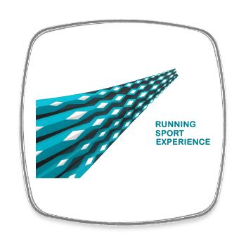 Running sport experience - Magnet carré - blanc - Devant