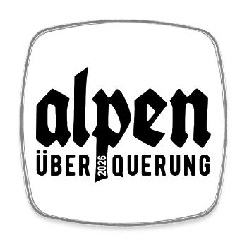 Traversée des Alpes 2026 - Randonnée - Magnet carré - blanc - Devant