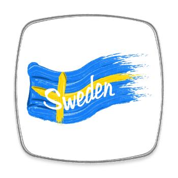 Swedish flag - Square fridge magnet - white - Front