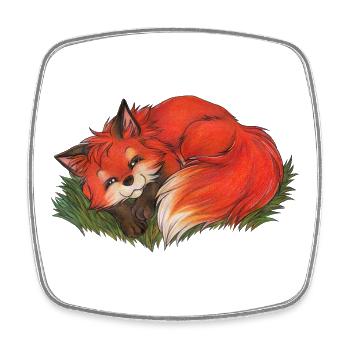 Süßer Fuchs Geschenk für Fuchsfan Jungen & Mädchen - Viereckiger Kühlschrankmagnet - Weiß - Vorne