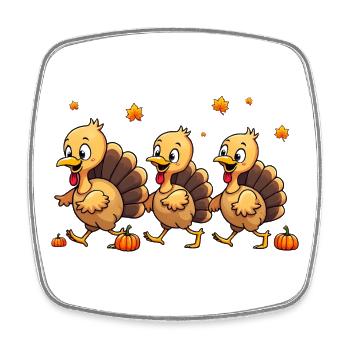 Thanksgiving Truthahn Baby - Viereckiger Kühlschrankmagnet - Weiß - Vorne