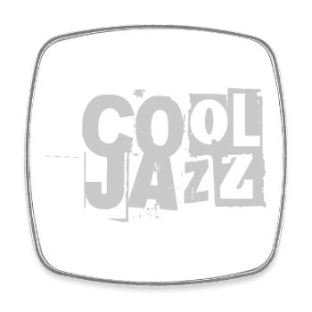 Cool Gazz Distressed Typography - Square fridge magnet - white - Front
