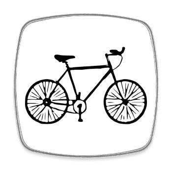 Fahrrad T-shirt Geschenk Radfahrer - Viereckiger Kühlschrankmagnet - Weiß - Vorne