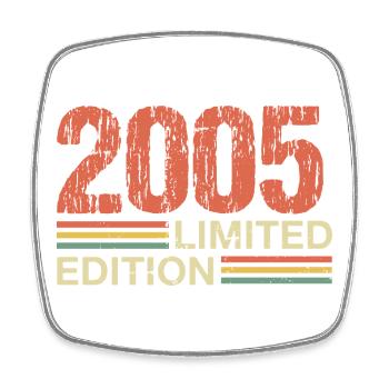 2005 Limited Edition Vintage Jubiläumsgeschenk - Viereckiger Kühlschrankmagnet - Weiß - Vorne