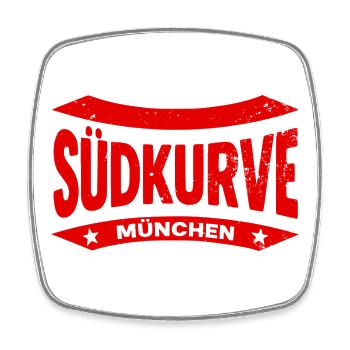 Munich South Curve Pullover Hoodie – Pride from the Curve - Square fridge magnet - white - Front