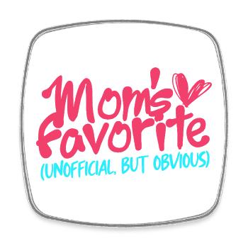 Bruder Schwester Mom's favorite - Viereckiger Kühlschrankmagnet - Weiß - Vorne