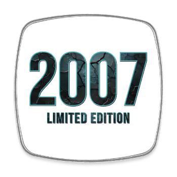 18th Birthday 2007 Limited Edition T-Shirt - Square fridge magnet - white - Front