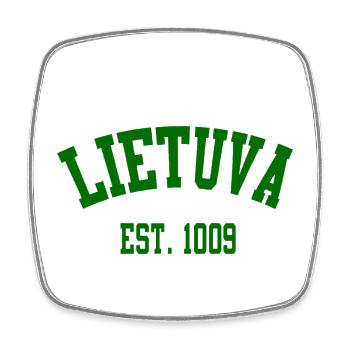 Lietuva Heritage EST 1009 - Viereckiger Kühlschrankmagnet - Weiß - Vorne