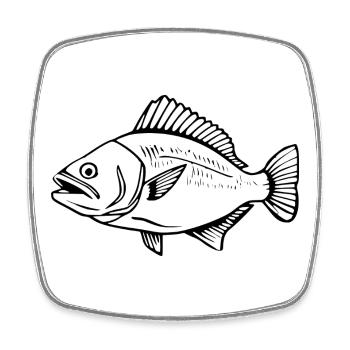 Fisch Angler T-shirt Geschenk Angler - Viereckiger Kühlschrankmagnet - Weiß - Vorne