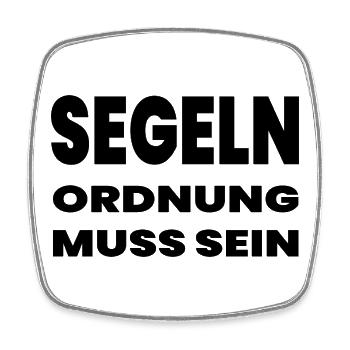 Segeln - Viereckiger Kühlschrankmagnet - Weiß - Vorne
