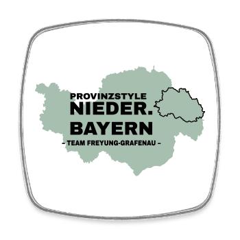 Lower Bavaria | FREYUNG-GRAFENAU - Square fridge magnet - white - Front