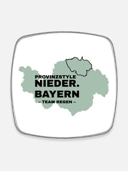 Lower Bavaria | RAIN - Square fridge magnet - white