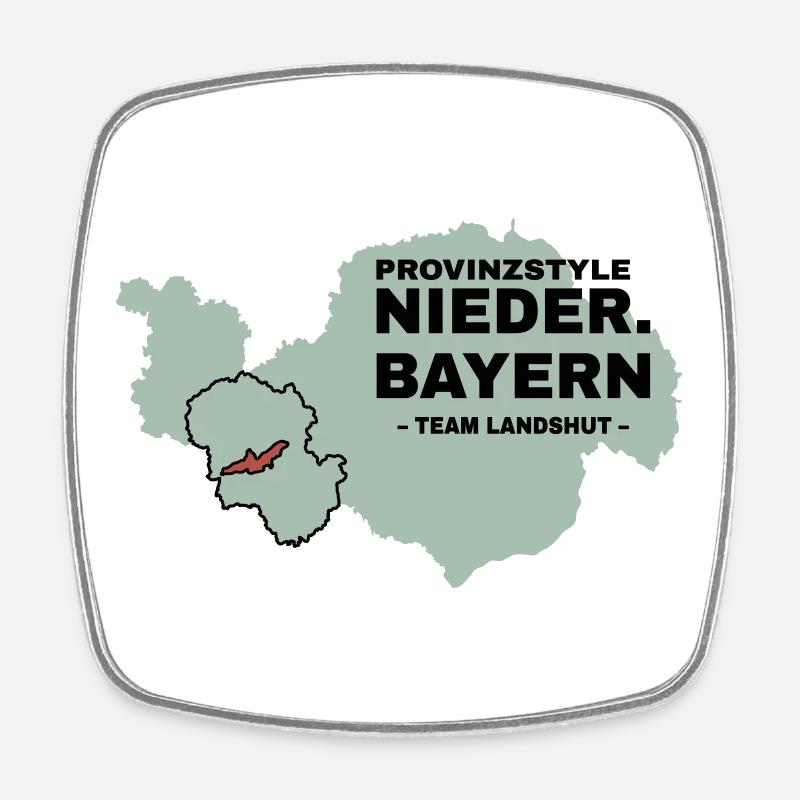 Lower Bavaria | LANDSHUT - Square fridge magnet - white
