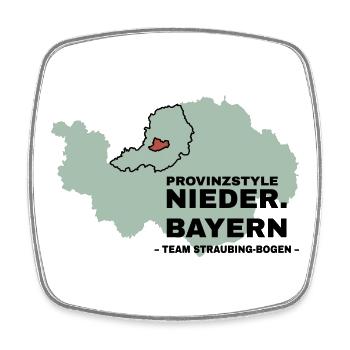 Lower Bavaria | STRAUBING ARCH - Square fridge magnet - white - Front