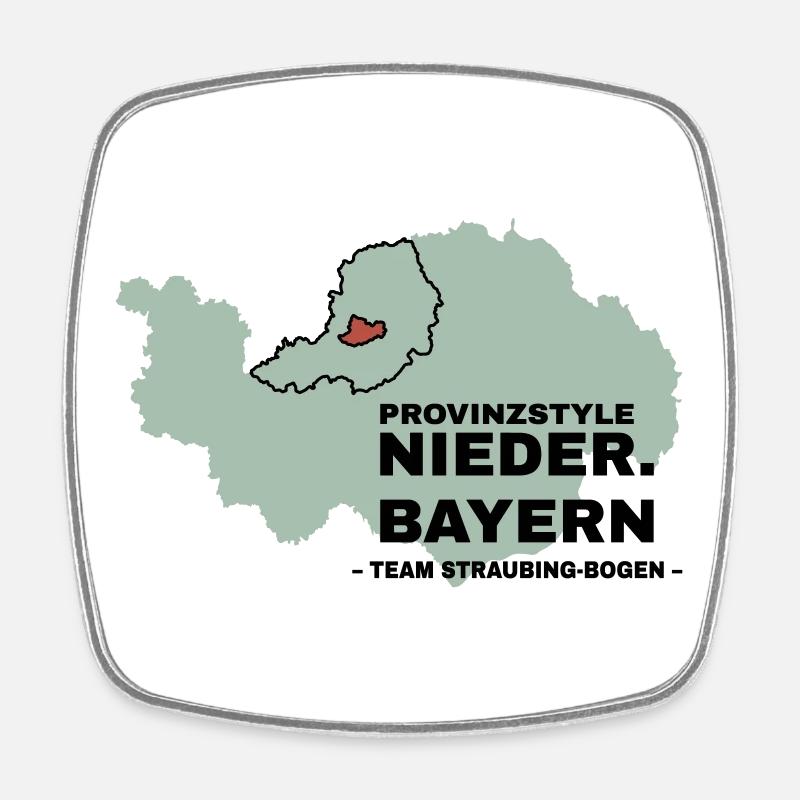 Lower Bavaria | STRAUBING ARCH - Square fridge magnet - white