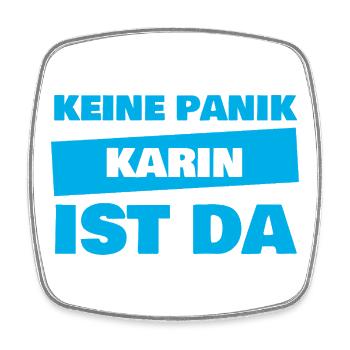 Vorname Karin - Viereckiger Kühlschrankmagnet - Weiß - Vorne