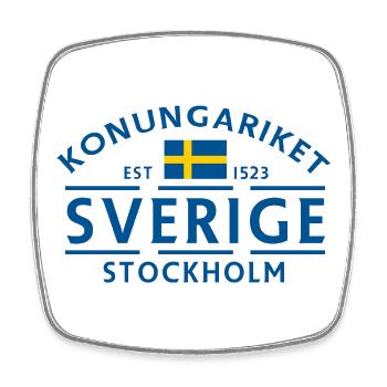 Sweden Stockholm emblem 1523 - Square fridge magnet - white - Front