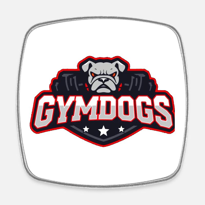 GymDogs Bulldog Force - Magnet carré - blanc