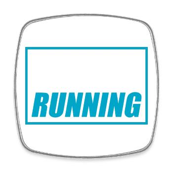 I hate running funny running jogging runner - Square fridge magnet - white - Front