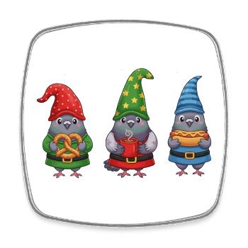 Taube Merry Christmas Weihnachten Coole  - Viereckiger Kühlschrankmagnet - Weiß - Vorne