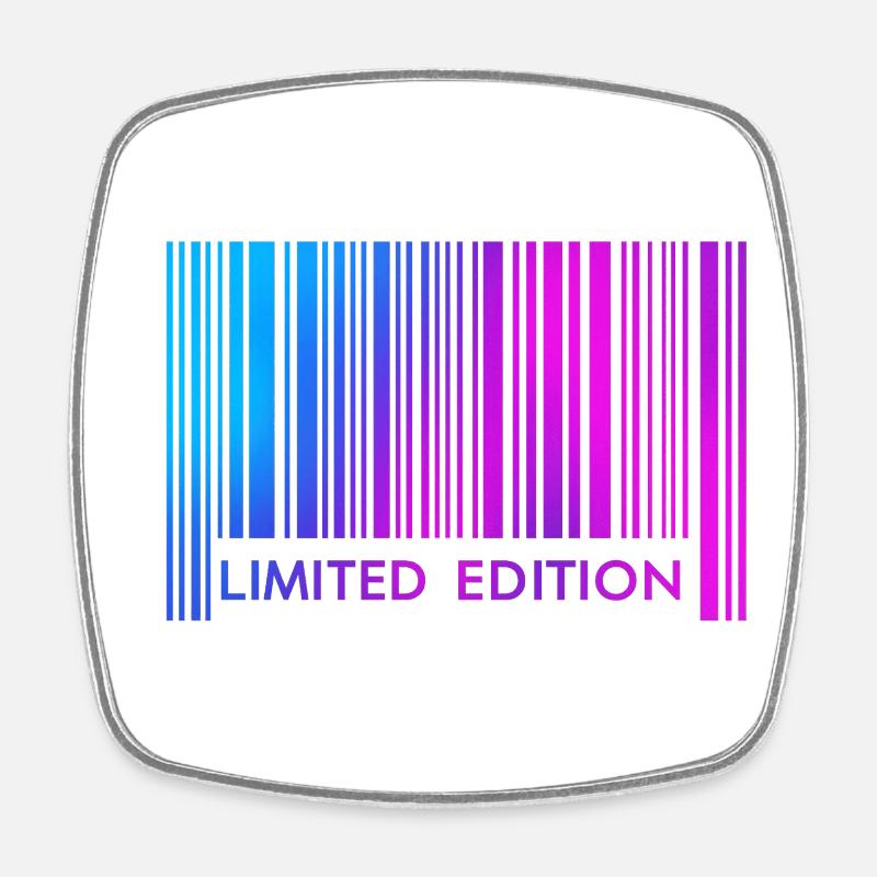 LIMITED EDITION - BARCODE - Viereckiger Kühlschrankmagnet - Weiß