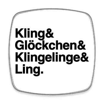 Christmas K&G&K&L - Square fridge magnet - white - Front