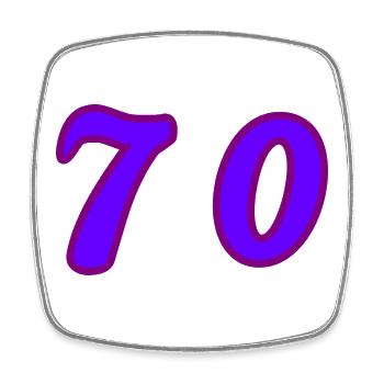70. 70 YEARS. 70th ANNIVERSARY. 70 YEARS ANNIVERSARY. - Square fridge magnet - white - Front