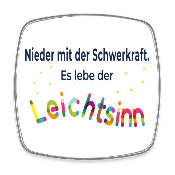 Down with Gravity – Long Live the Light Sin - Square fridge magnet - white - Front