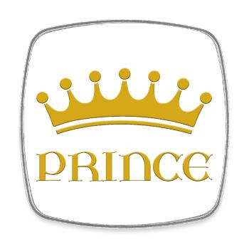 Prince - Magnet carré - blanc - Devant