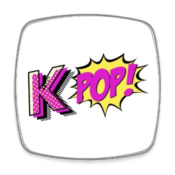 Kpop! - Viereckiger Kühlschrankmagnet - Weiß - Vorne