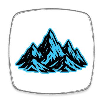 Mountains Summit Icon - Square fridge magnet - white - Front