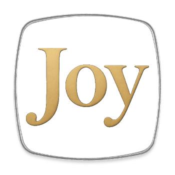 NEW -- Here Comes The Joy! - Square fridge magnet - white - Front