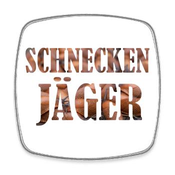 SCHNECKENJäGER Schnecken Garten gärtnern Kleingart - Viereckiger Kühlschrankmagnet - Weiß - Vorne