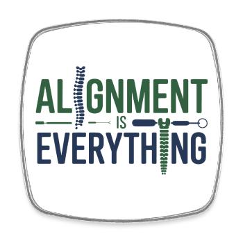L’alignement chiropractique est tout ce qui est professionnel - Magnet carré - blanc - Devant