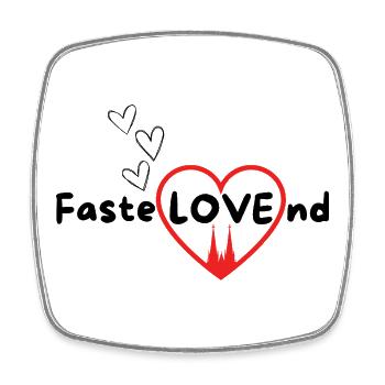 Fastelovend Köln Shirt Heimatliebe für Karneval - Viereckiger Kühlschrankmagnet - Weiß - Vorne