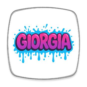 Graffiti Georgia Name Gift Ideal Printable - Square fridge magnet - white - Front