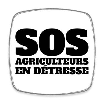 agriculteur, paysans, éleveur bovin - Magnet carré - blanc - Devant