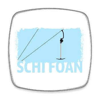 Ankerlift | Schi Foan, Ski, Wintersport, Skiurlaub - Viereckiger Kühlschrankmagnet - Weiß - Vorne