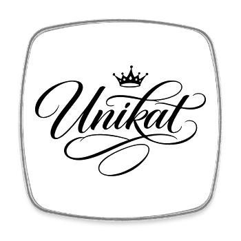 Couronne unique - Magnet carré - blanc - Devant
