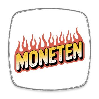 Moneten - Funny Steuer Meme - Viereckiger Kühlschrankmagnet - Weiß - Vorne