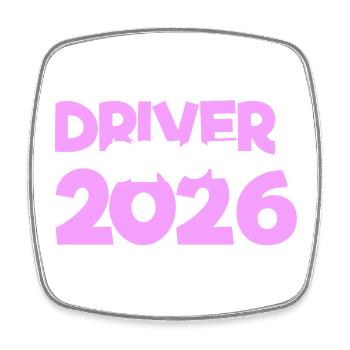 Driving License 2026 Driving Test Driving License Test - Square fridge magnet - white - Front
