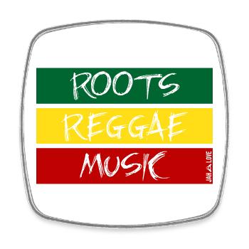 roots reggae music - Square fridge magnet - white - Front