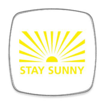 STAY SUNNY - Square fridge magnet - white - Front
