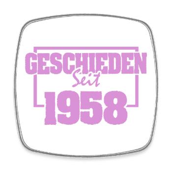 Ehe 1958 - Viereckiger Kühlschrankmagnet - Weiß - Vorne