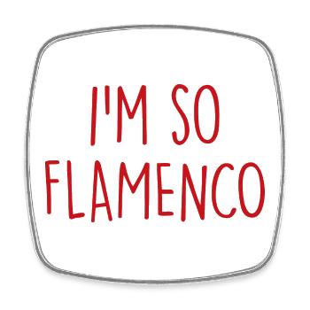 Flamenco Espagne espagnole - Magnet carré - blanc - Devant