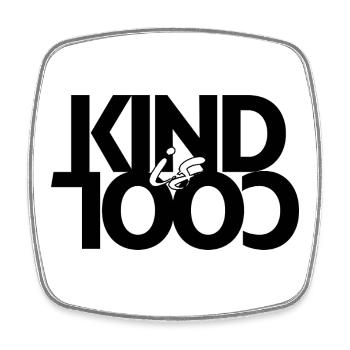 Kind is Cool - Square fridge magnet - white - Front